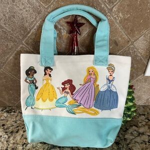 Aqua pottery barn Disney princess tote Euc